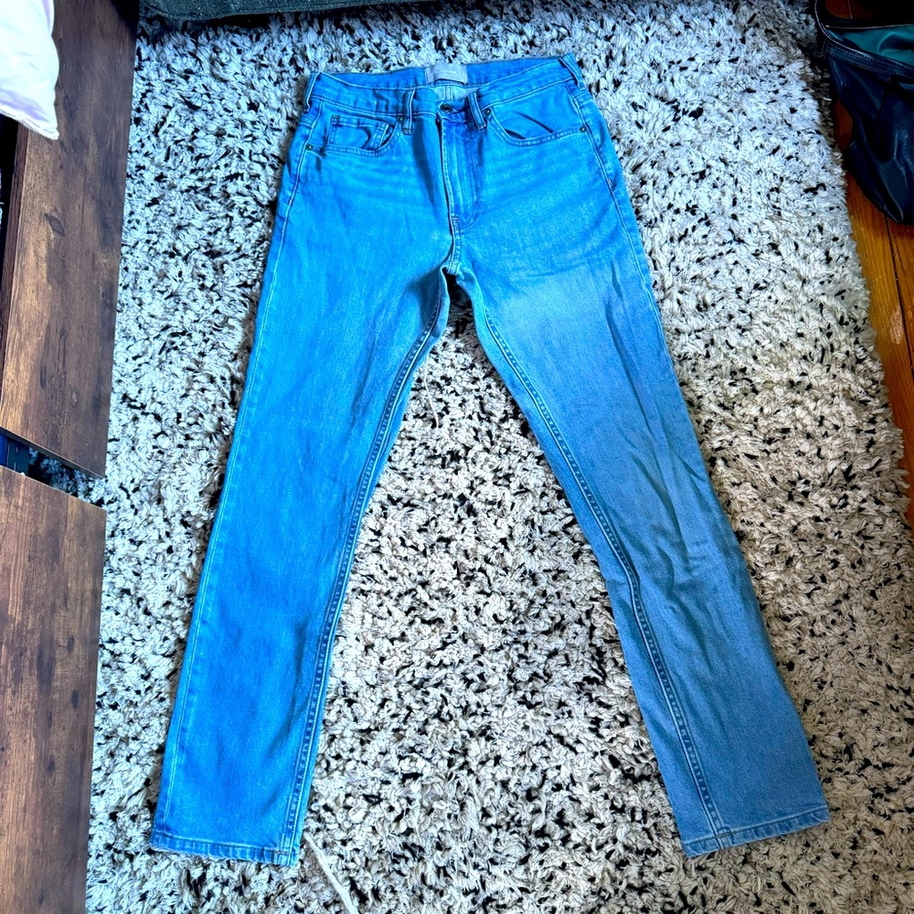 Everlane light wash straight leg jeans